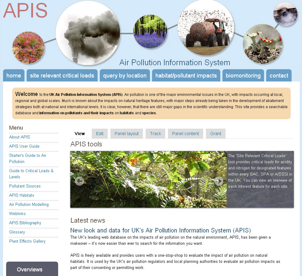 APIS home-page-screen